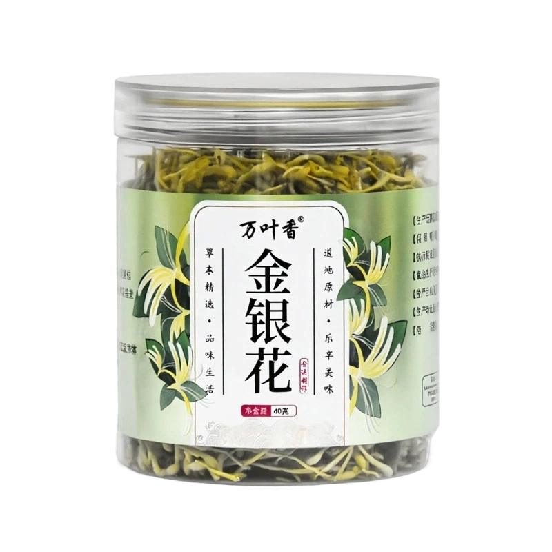 Does drinking honeysuckle scented tea on a daily basis help improve dry mouth caused by internal heat?