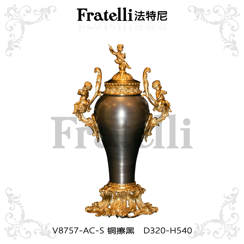 French Jewelry V8757-AC-S Copper Black Rub