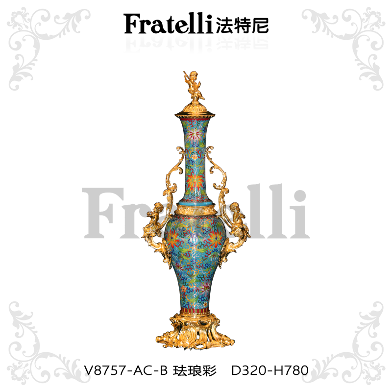 French Jewelry V8757-AC-B Enamel