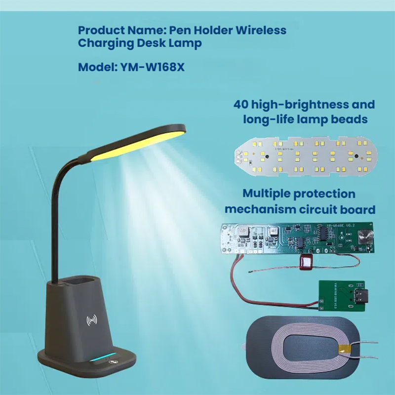 Pen Holder Wireless Charging Desk Lamp