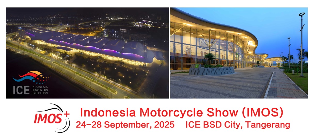 From September 24th to 28th, 2025, the Indonesia Motorcycle Show (IMOS+) 2025 was grandly held at the Indonesia Convention Exhibition (ICE) in BSD City, Tangerang, Indonesia.