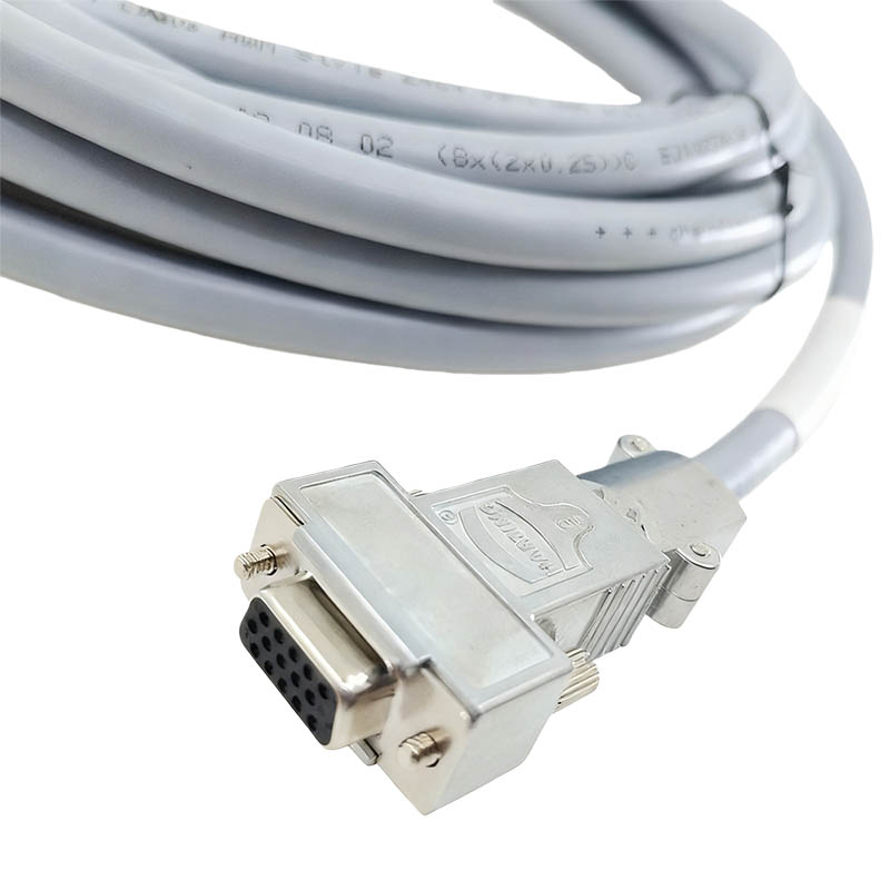 5M Extension Cable CNC Aluminum Alloy Connector HDB15 Male To HDB15 Male Connection Cable Industrial Encoder Wiring Harness