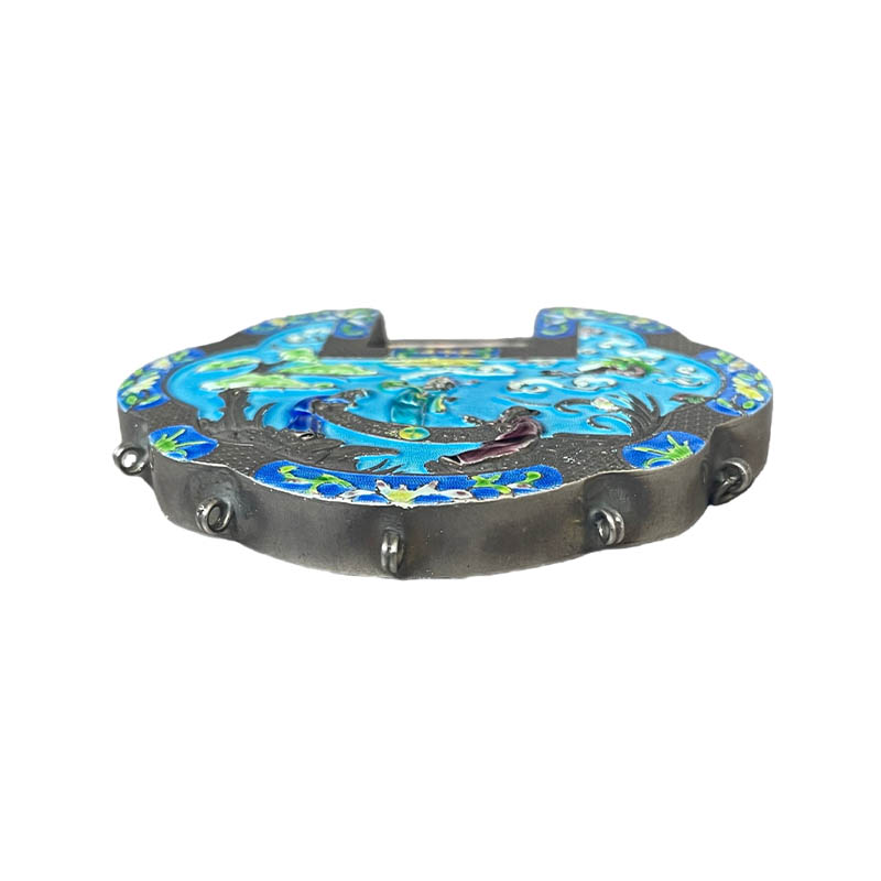 Phoenix Through Peony Enamel Silver Lock